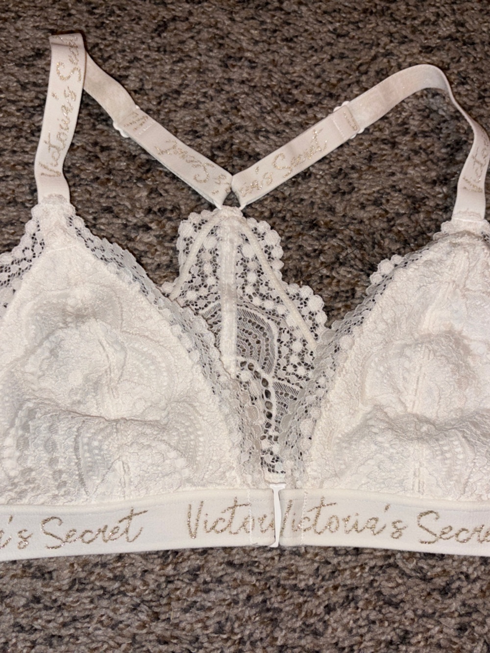 Victoria's Secret White Lace Triangle Bralette